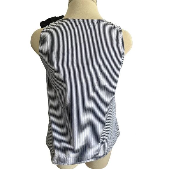 J. Crew Blue and White Striped Tank Top - Picture 6 of 7